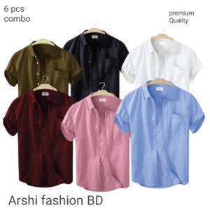 6 peace short sleep solid shirt combo