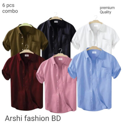 6 peace short sleep solid shirt combo