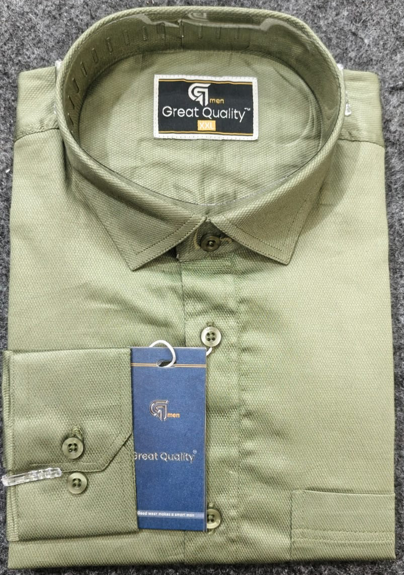 Olive Green Formal Shirt for Men – Premium Quality