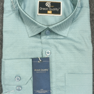 Premium Light Green Textured Cotton Shirt