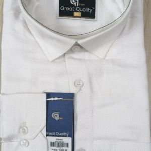Premium White Textured Cotton Shirt